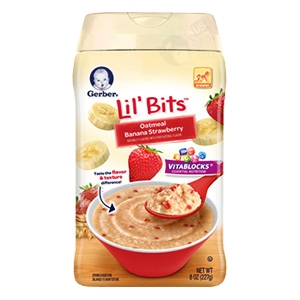 Lil' Bits® Oatmeal Banana Strawberry Cereal