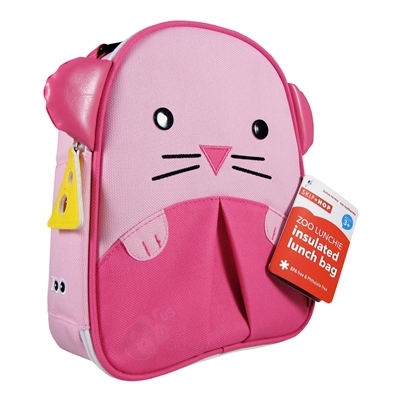 SKIP HOP ZOO LUNCH INSULATED LUNCH BAG PINK MOUSE 2009-RETIRED